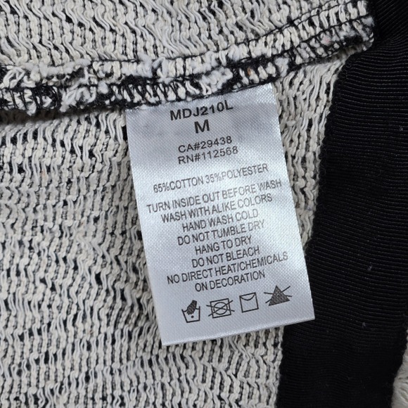 Miss Me Geometric Diamond Fringe Cropped Jacket Cardigan Sweater Women Size M - Picture 6 of 8